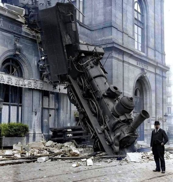 Катастрофическое крушение поезда на парижском вокзале Монпарнас в 1895 году